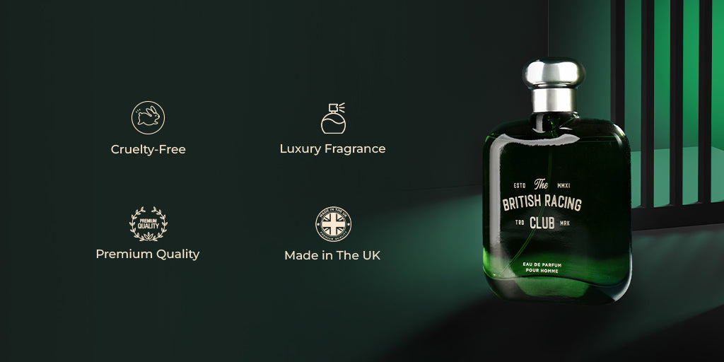 The British Racing Club Green Perfume For Men EDP 100ml | Laurelle London