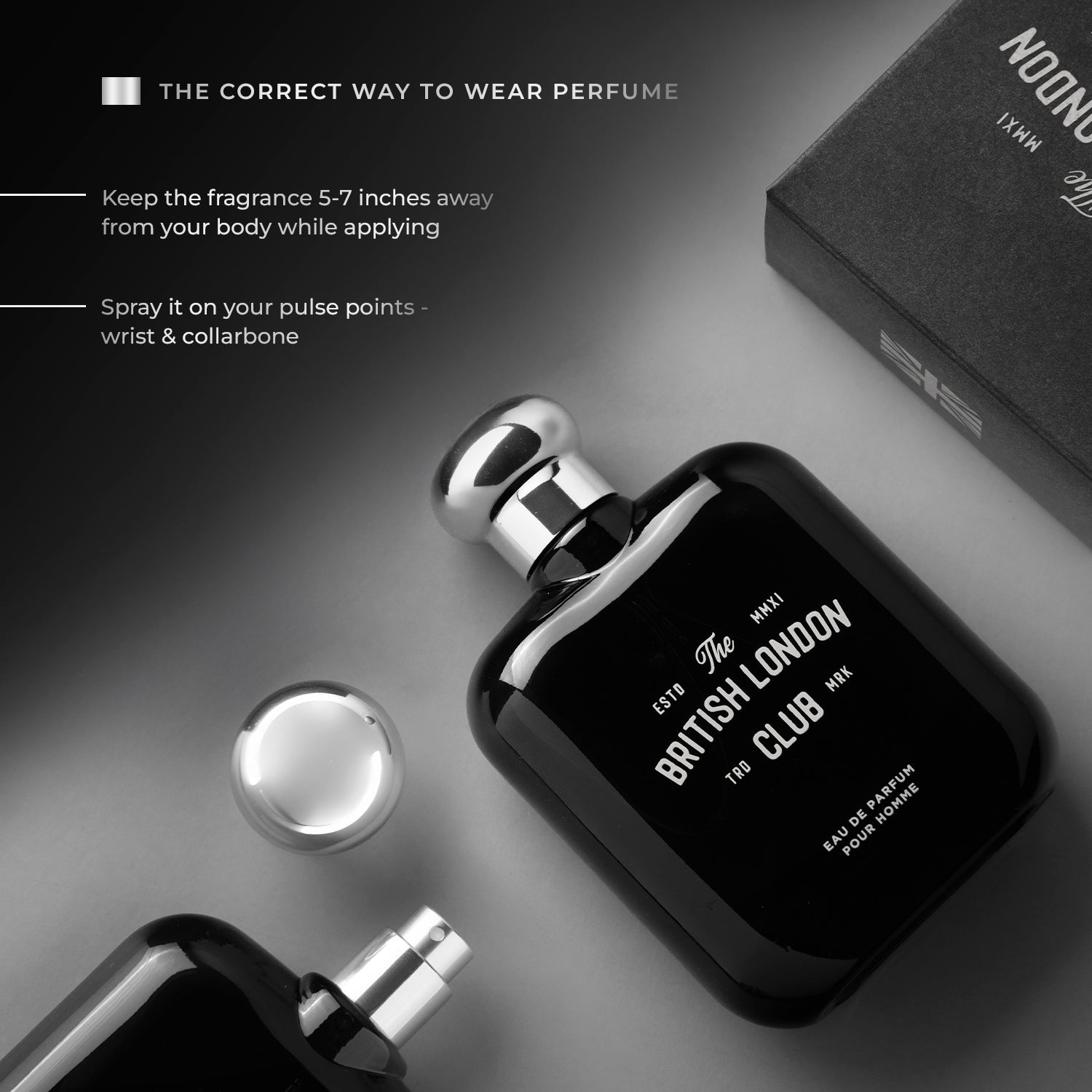 The British London Club Black Perfume For Men EDP 100ml | Laurelle London
