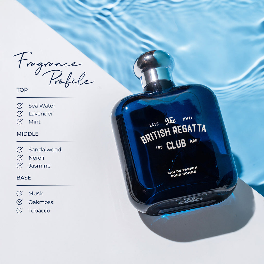 The British Regatta Club Blue Perfume For Men EDP 100ml | Laurelle London