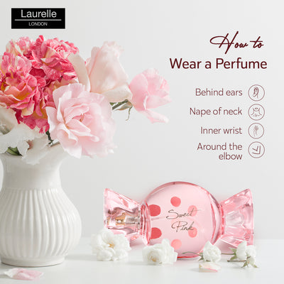 Laurelle London Sweet Pink 90ml perfume for women with Free Hand in Hand Cream