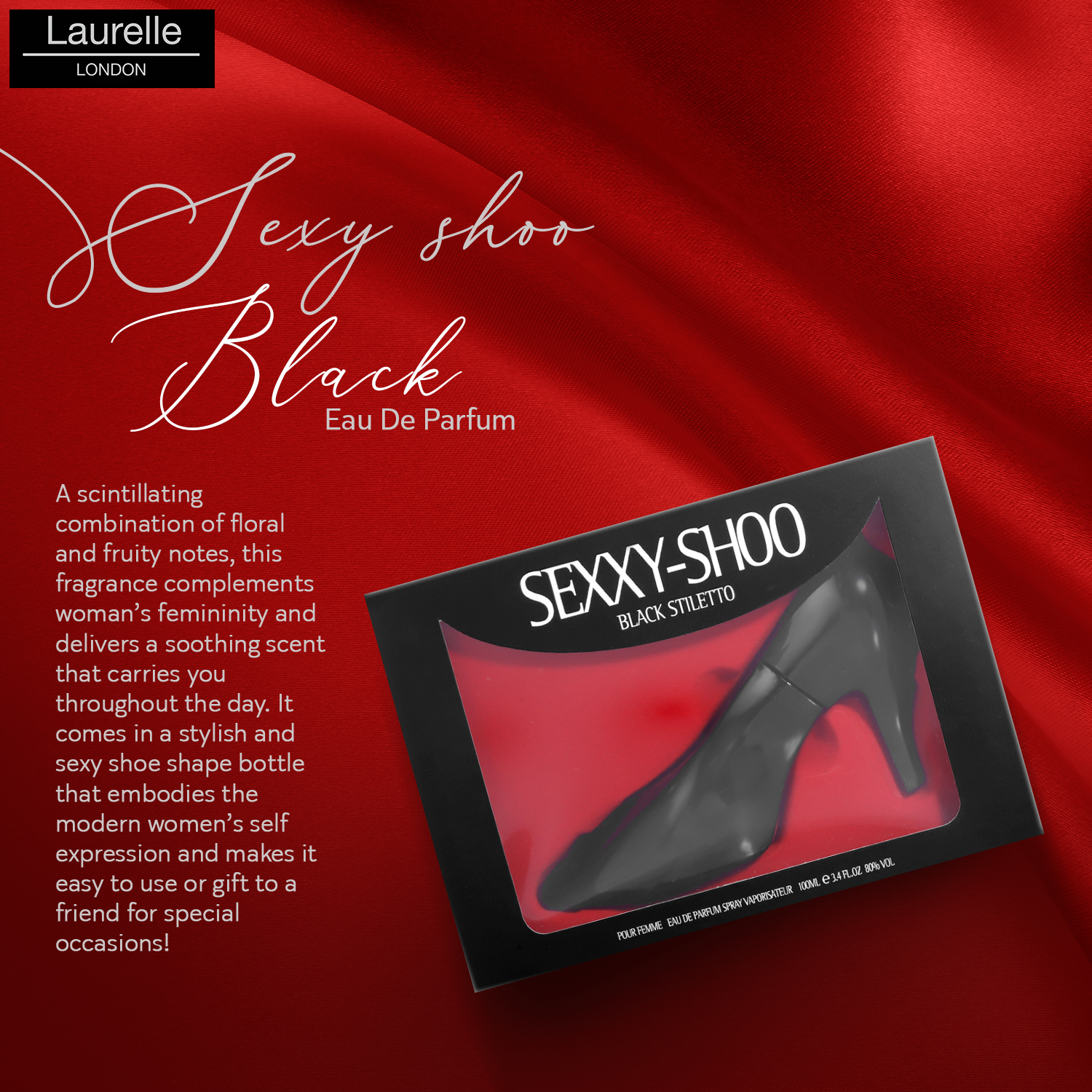 Black shoe top shaped perfume